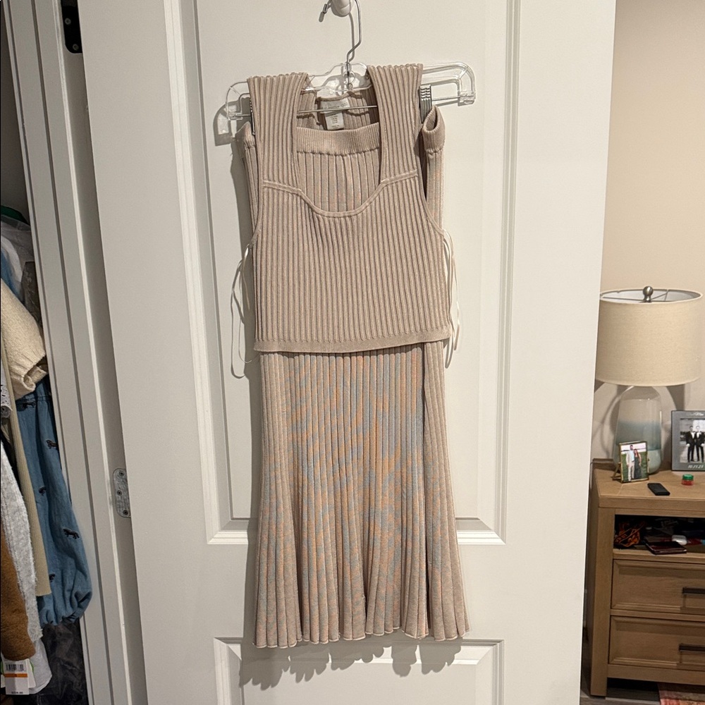 House of Harlow Ribbed Knit Dress Set